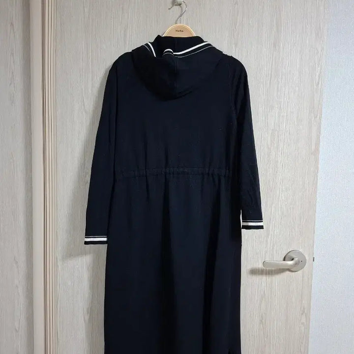 [BUNJANG] Hooded Long Knit Dress - Black / 후드 롱 니트 원피스 블랙