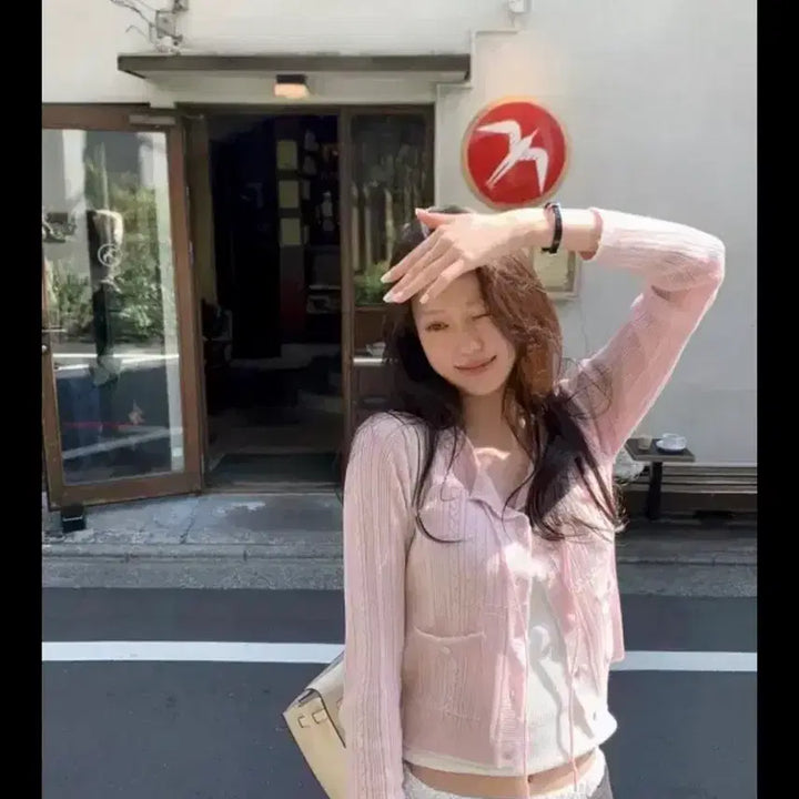 [BUNJANG] LePlain Coats Pink Cardigan / 르플레인 코츠 가디건