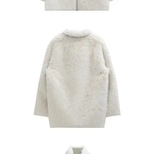 [BUNJANG] One Log Romantic White Fur Jacket / 원로그 로맨티화이트퍼자켓