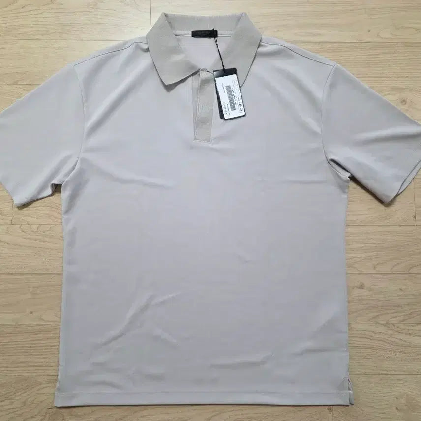 [BUNJANG] Jill Stuart New York Cooling Collar T-shirt Beige / 질스튜어트뉴욕 쿨링 카라 반팔 티셔츠 L 105 정가 24만원