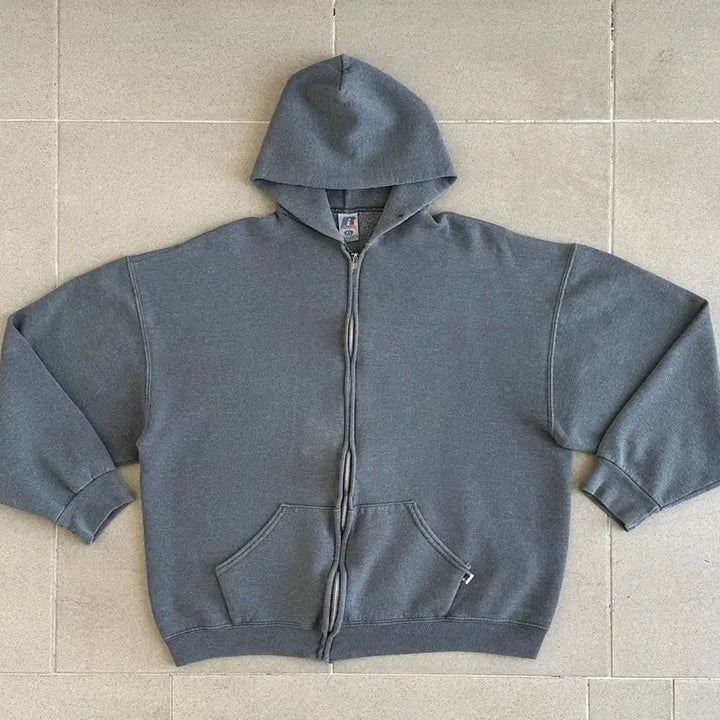 [BUNJANG] Russell Athletic Vintage Hoodie Dark Gray XL / 빈티지 러셀 후드집업 다크그레이 XL