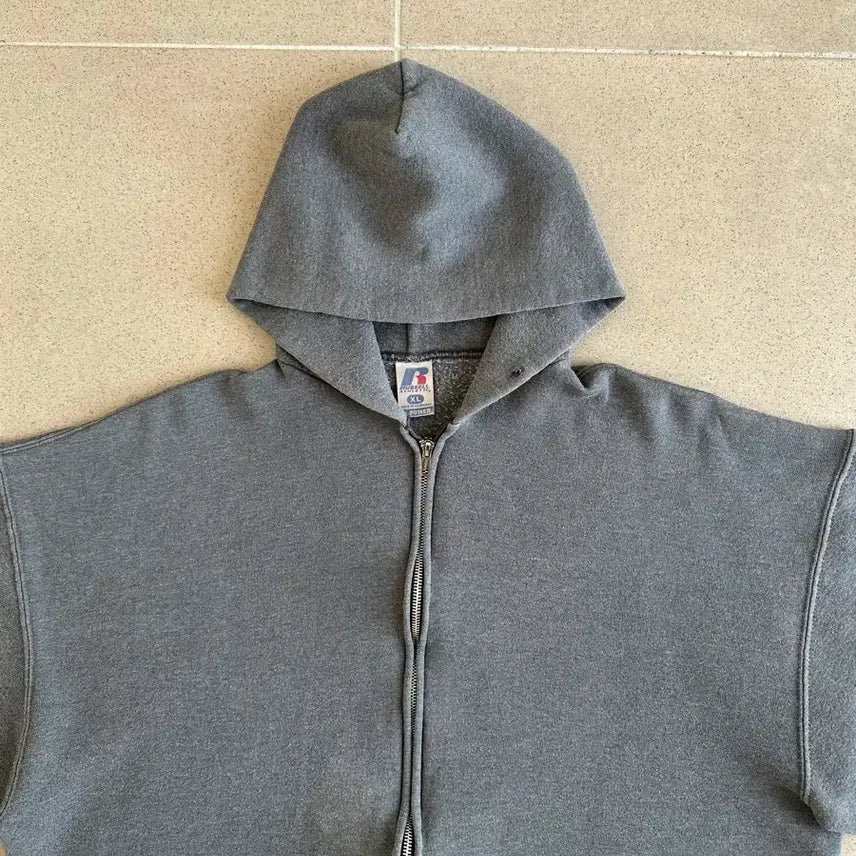 [BUNJANG] Russell Athletic Vintage Hoodie Dark Gray XL / 빈티지 러셀 후드집업 다크그레이 XL