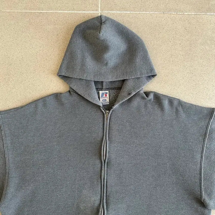 [BUNJANG] Russell Athletic Vintage Hoodie Dark Gray XL / 빈티지 러셀 후드집업 다크그레이 XL