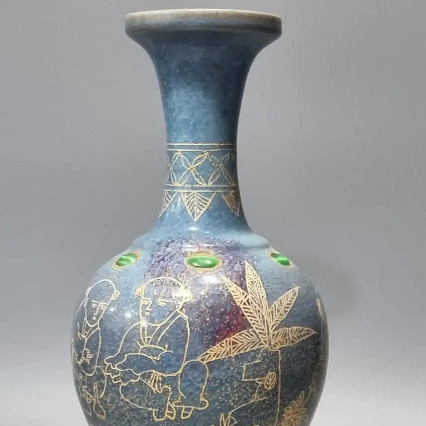 [BUNJANG] Song Gyun Yo Celadon Porcelain Vase / 송균요 묘금영희문장경병. 고30