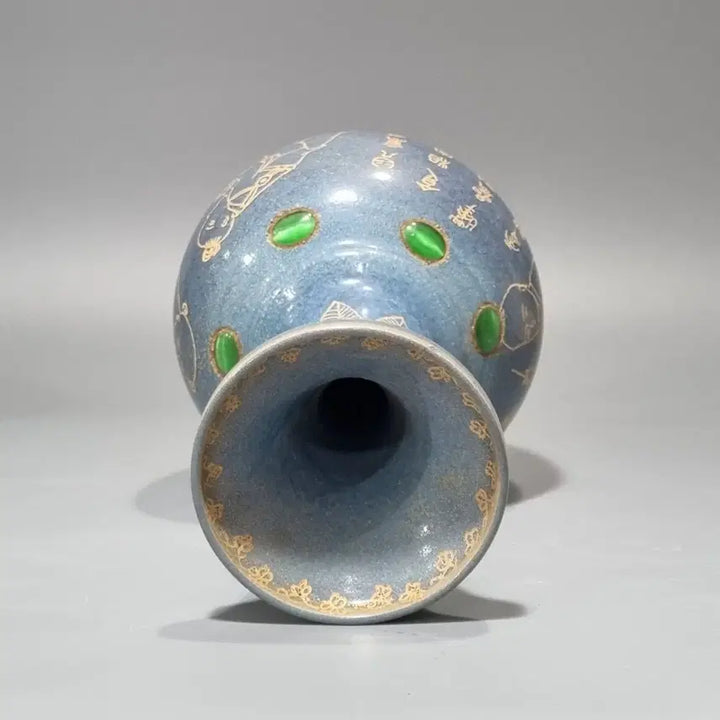 [BUNJANG] Song Gyun Yo Celadon Porcelain Vase / 송균요 묘금영희문장경병. 고30
