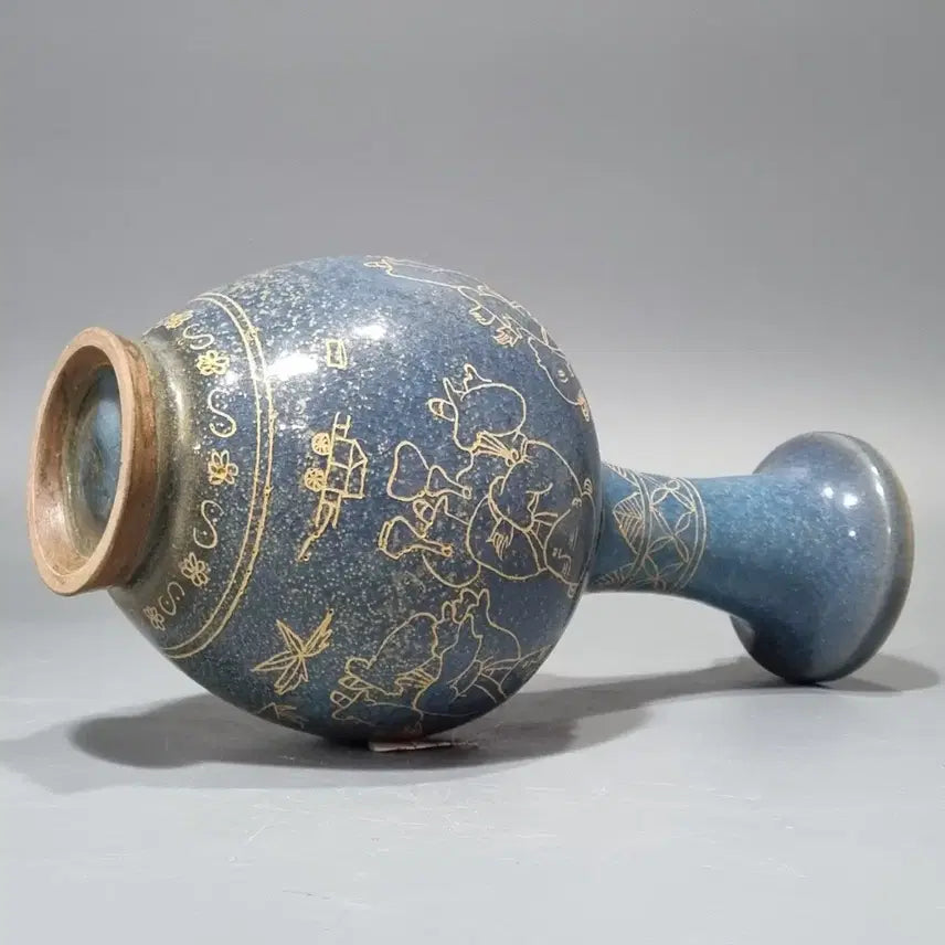 [BUNJANG] Song Gyun Yo Celadon Porcelain Vase / 송균요 묘금영희문장경병. 고30
