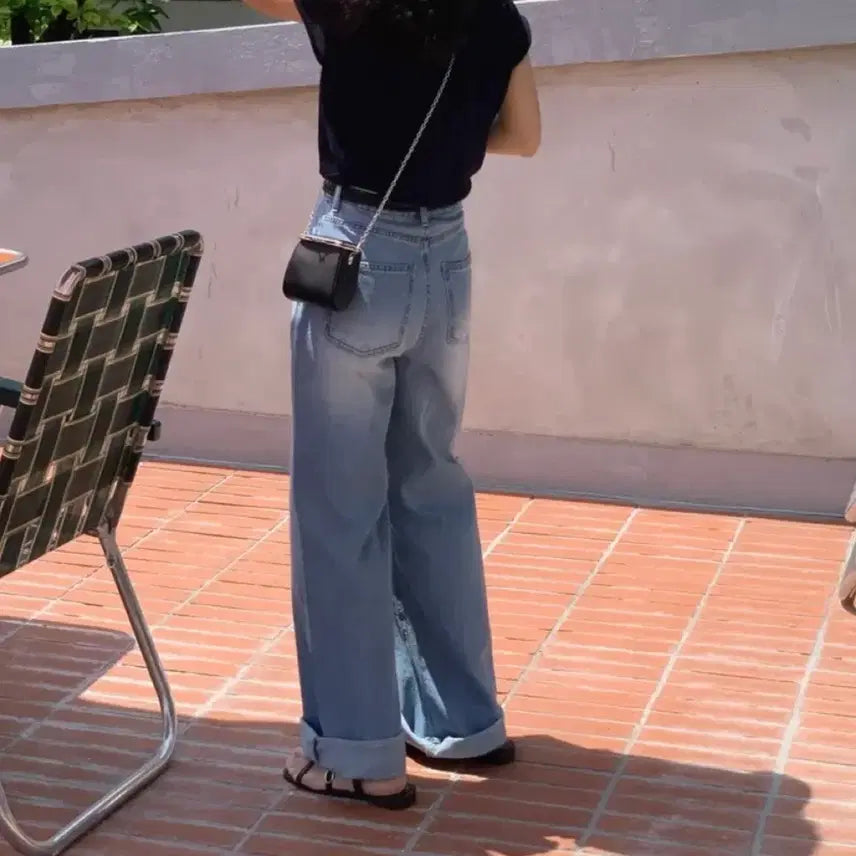 [BUNJANG] Ridenours Summer Wide Pants Light Blue Jeans / 리든어스 썸머 와이드 팬츠 연청바지