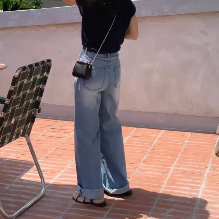 [BUNJANG] Ridenours Summer Wide Pants Light Blue Jeans / 리든어스 썸머 와이드 팬츠 연청바지