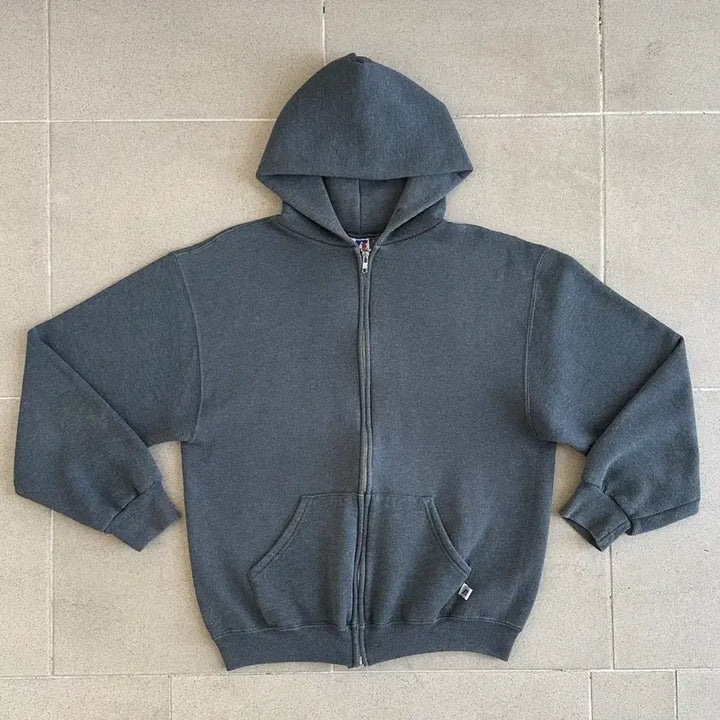 [BUNJANG] Russell Athletic Vintage Hoodie Dark Gray M / 빈티지 러셀 후드집업 다크그레이 M