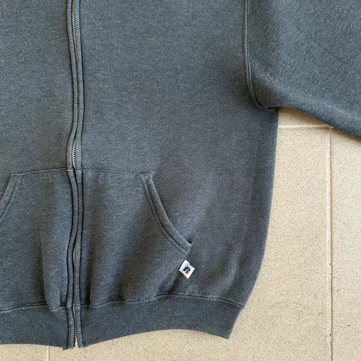 [BUNJANG] Russell Athletic Vintage Hoodie Dark Gray M / 빈티지 러셀 후드집업 다크그레이 M
