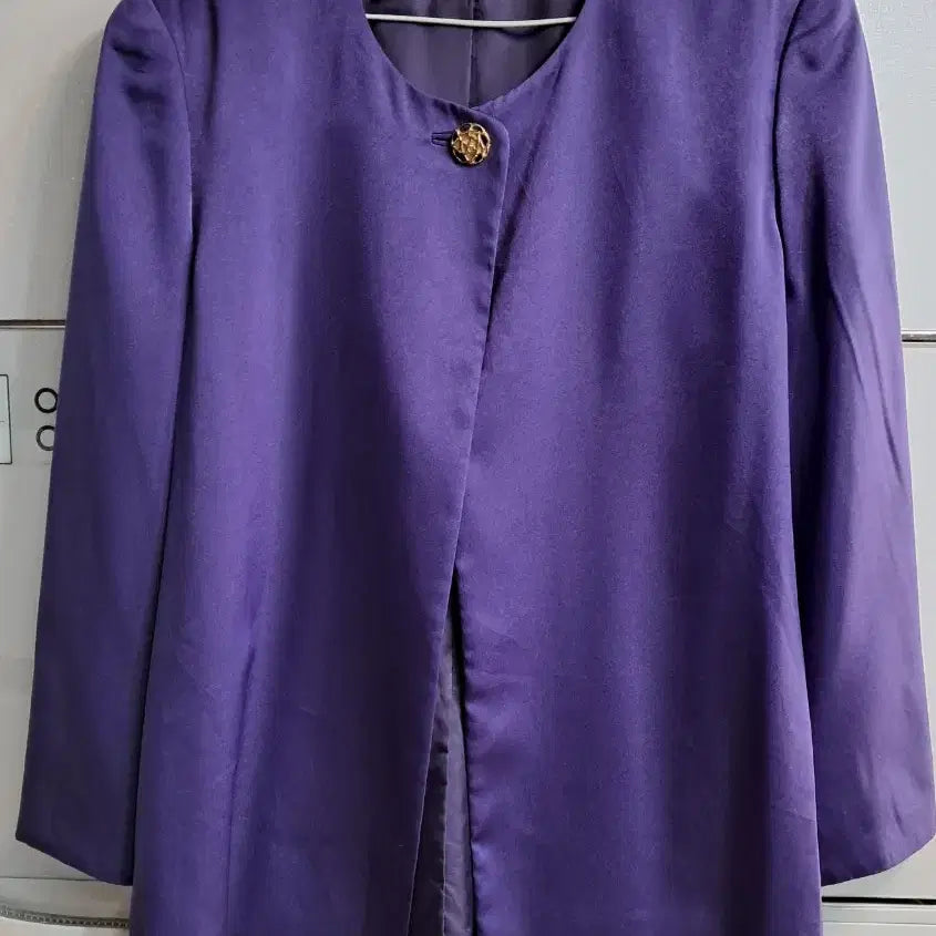 [BUNJANG] ROCHAS Purple Gloss Blazer Jacket / ROCHAS 보라색 광택 블레이저