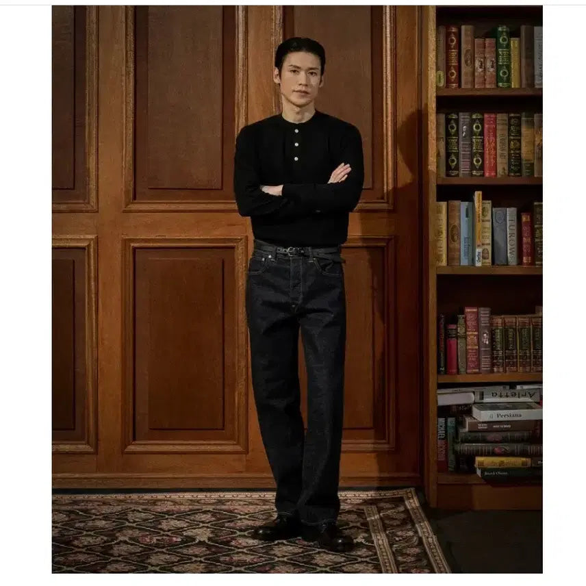 [BUNJANG] Bronson Henry Neck Long Sleeve Shirt / 브론슨 헨리넥 긴팔