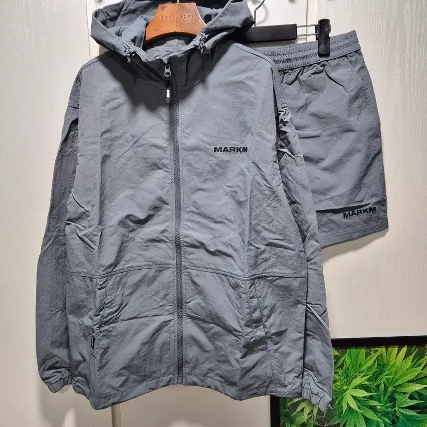 [BUNJANG] Markm Windbreaker Set Charcoal Gray / (타임세일)(새상품)MARKM 바람막이 셋업 차콜그레이