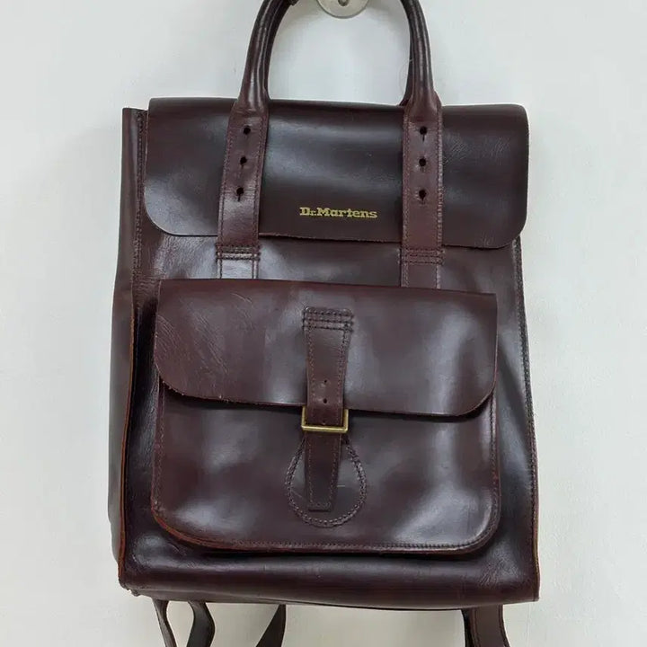 [BUNJANG] Dr. Martens Brown Leather Satchel 2-Way Backpack / 닥터마틴 레더 사첼백 란도쉘 투웨이 2way 백팩