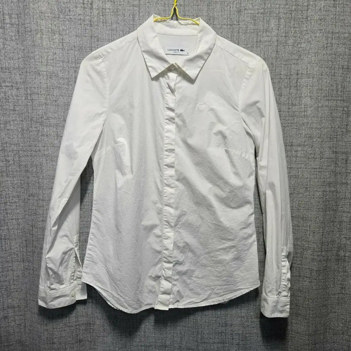 [BUNJANG] Lacoste Slim Fit White Long Sleeve Shirt Size 34 / 라코스테 슬림핏 화이트 긴팔 셔츠 34
