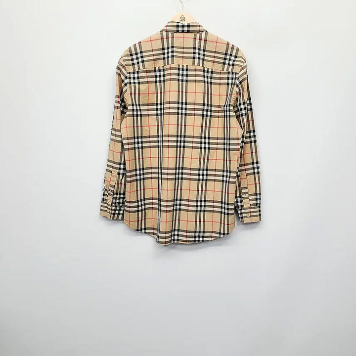 [BUNJANG] Burberry Nova Check Side Logo Shirt / [정품] 버버리 사이드 로고 레터링 노바 체크 셔츠 (L)