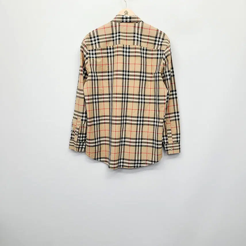 [BUNJANG] Burberry Nova Check Side Logo Shirt / [정품] 버버리 사이드 로고 레터링 노바 체크 셔츠 (L)