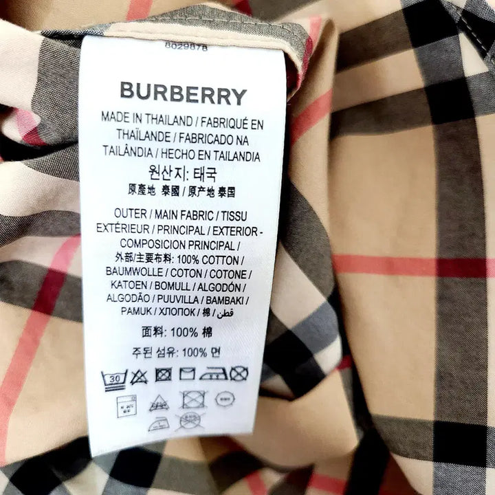 [BUNJANG] Burberry Nova Check Side Logo Shirt / [정품] 버버리 사이드 로고 레터링 노바 체크 셔츠 (L)