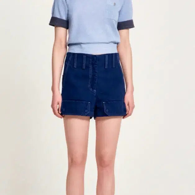 [SOLD OUT] 산드로 카라 로고 니트 탑 2종 sandro