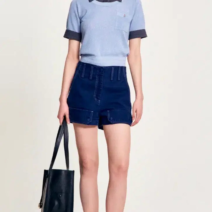 [SOLD OUT] 산드로 카라 로고 니트 탑 2종 sandro