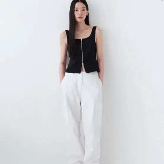 [SOLD OUT] 무신사 스탠다드 우먼 와이드 카고 팬츠 화이트 26