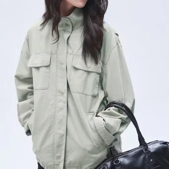 [BUNJANG] MIXXO High Neck Jumper Jacket / MIXXO 미쏘 하이넥 점퍼 카키