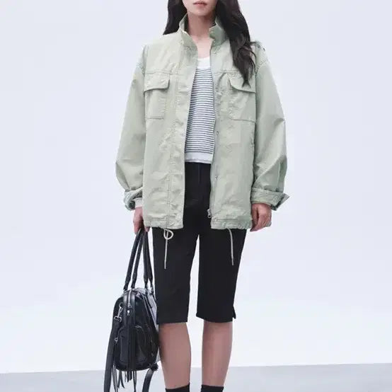[BUNJANG] MIXXO High Neck Jumper Jacket / MIXXO 미쏘 하이넥 점퍼 카키