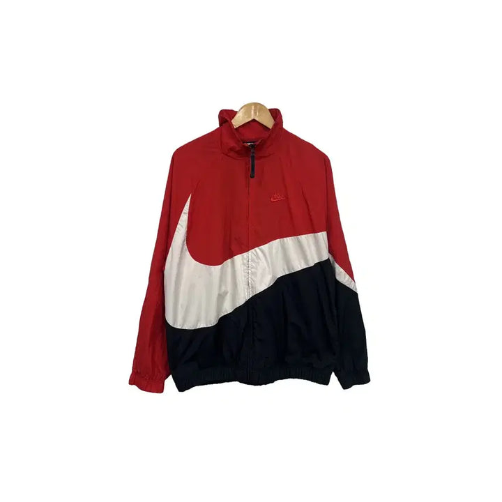 [BUNJANG] Nike Big Swoosh Oversized Woven Windbreaker Jacket / [100] 나이키 빅스우시 오버핏 우븐 바람막이 집업 자켓