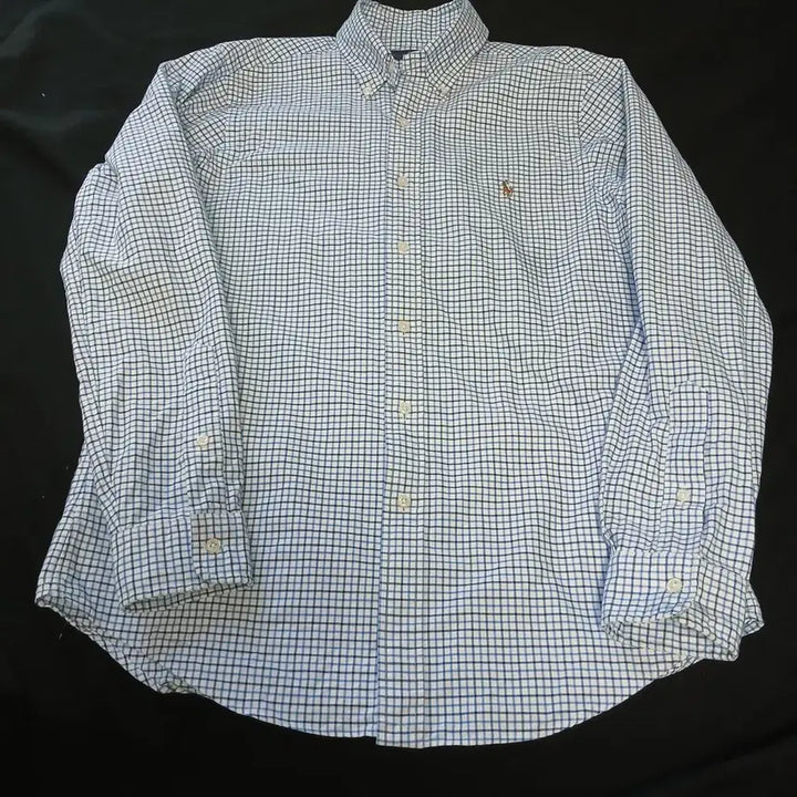 [SOLD OUT] 신형 로고 폴로 랄프로렌 체크무늬 옥스포드 셔츠 (상태 굿)