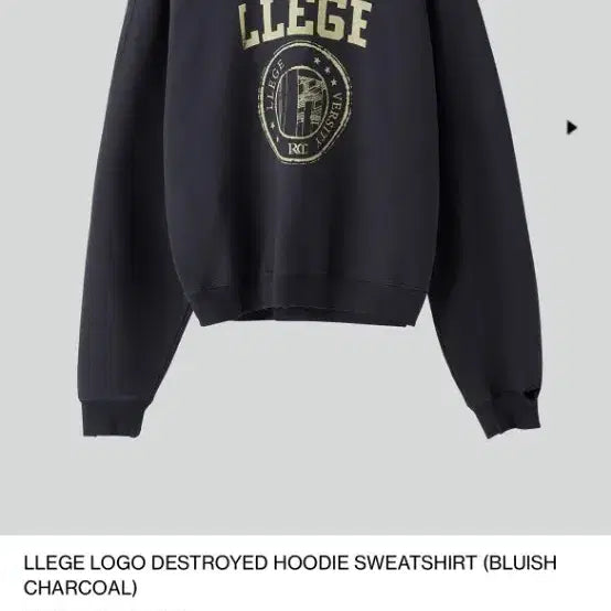[BUNJANG] RECTO Hoodie Charcoal Gray / 렉토 후드티셔츠 프리사이즈