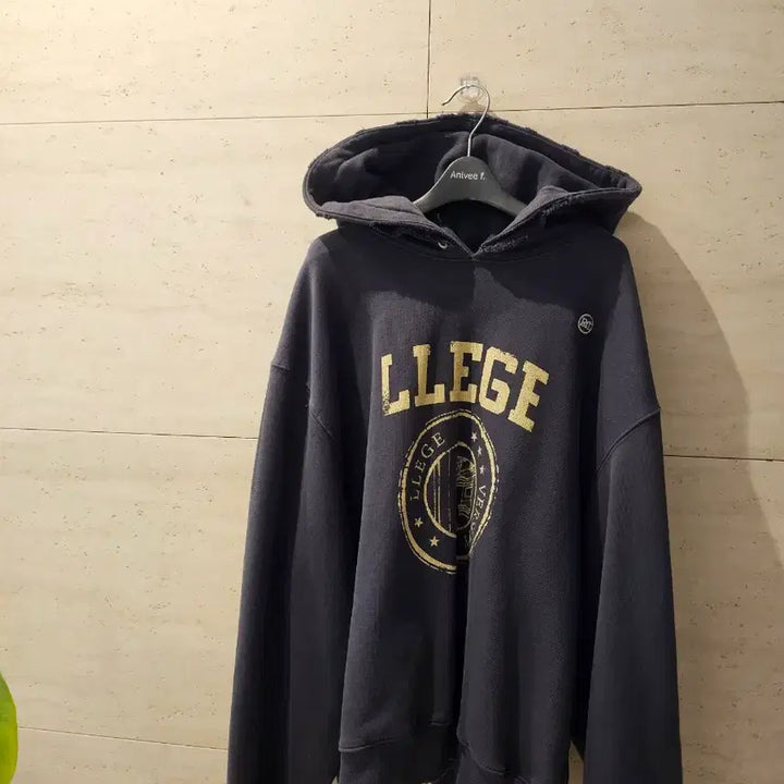 [BUNJANG] RECTO Hoodie Charcoal Gray / 렉토 후드티셔츠 프리사이즈