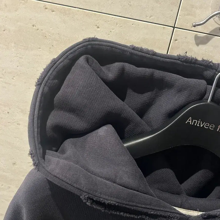 [BUNJANG] RECTO Hoodie Charcoal Gray / 렉토 후드티셔츠 프리사이즈