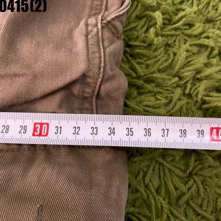 [SOLD OUT] 카키색 카고 와이드 팬츠 34