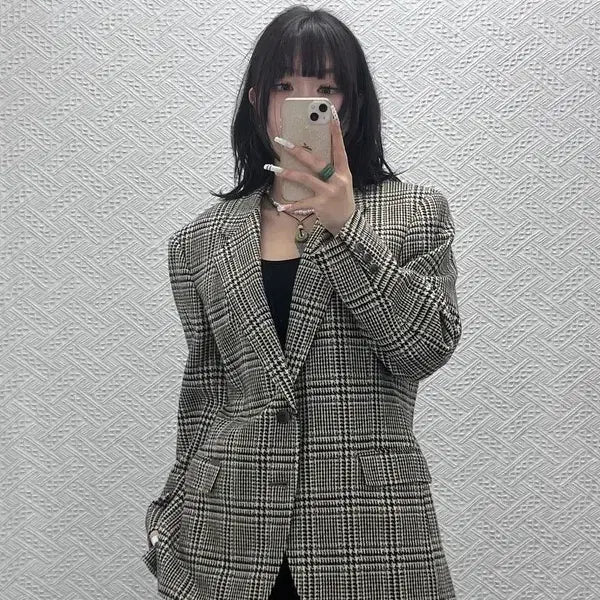 [BUNJANG] Courrèges Homme Vintage Houndstooth Blazer Jacket / 꾸레쥬 옴므 빈티지 모던 시크 하운드 체크 블레이저 자켓 3 C10795