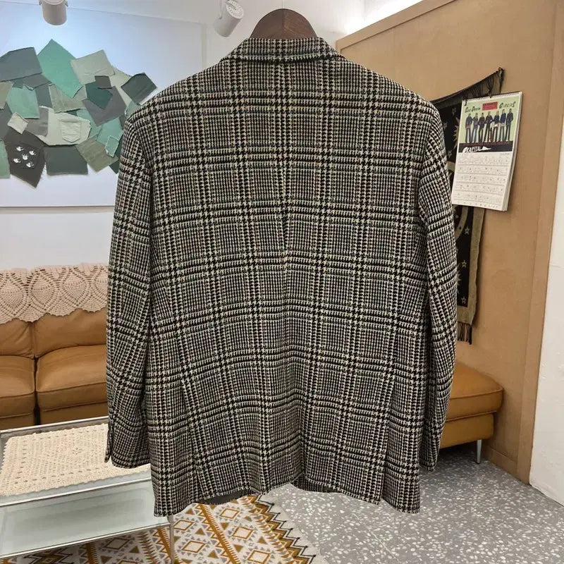 [BUNJANG] Courrèges Homme Vintage Houndstooth Blazer Jacket / 꾸레쥬 옴므 빈티지 모던 시크 하운드 체크 블레이저 자켓 3 C10795
