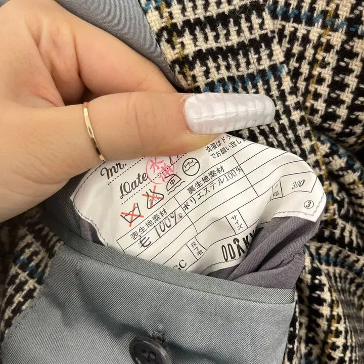 [BUNJANG] Courrèges Homme Vintage Houndstooth Blazer Jacket / 꾸레쥬 옴므 빈티지 모던 시크 하운드 체크 블레이저 자켓 3 C10795