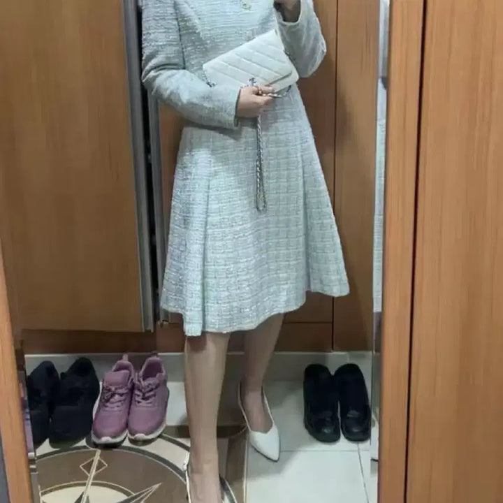 [BUNJANG] Kenneth Lady Tweed Dress / 정품) 케네스레이디 트위드 원피스 하객룩