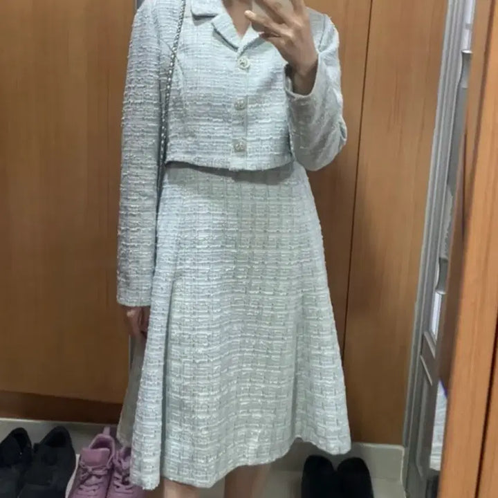 [BUNJANG] Kenneth Lady Tweed Dress / 정품) 케네스레이디 트위드 원피스 하객룩