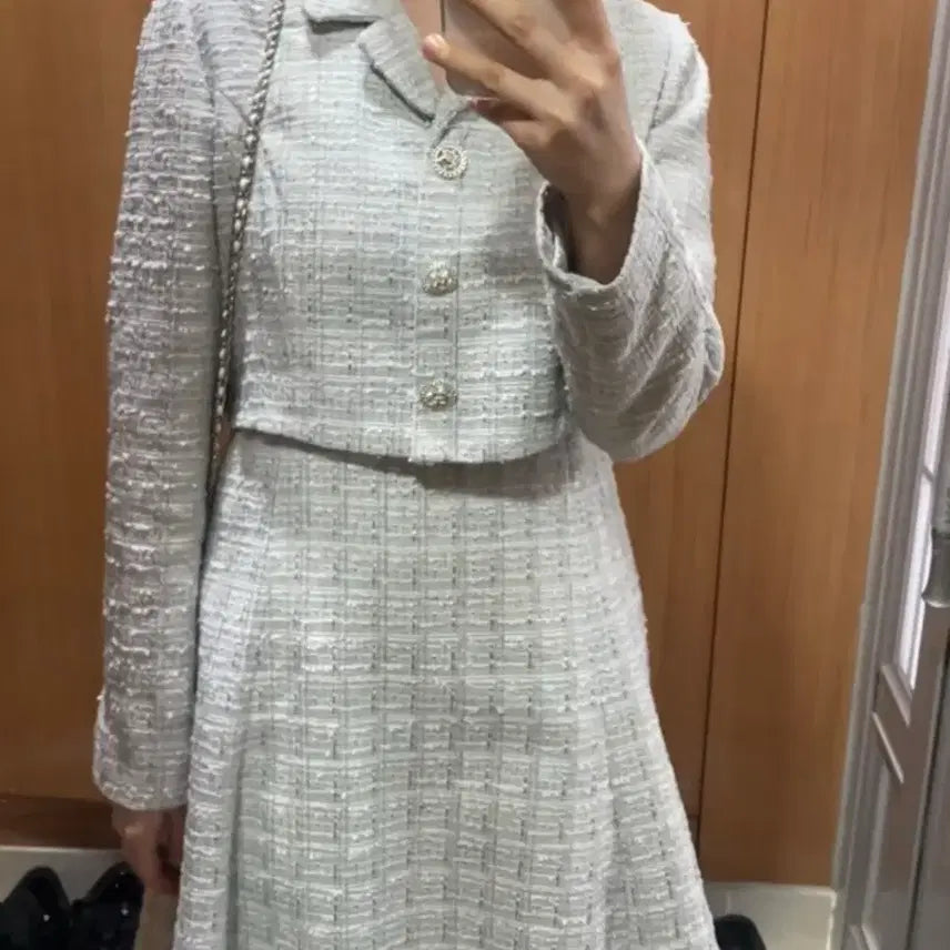 [BUNJANG] Kenneth Lady Tweed Dress / 정품) 케네스레이디 트위드 원피스 하객룩
