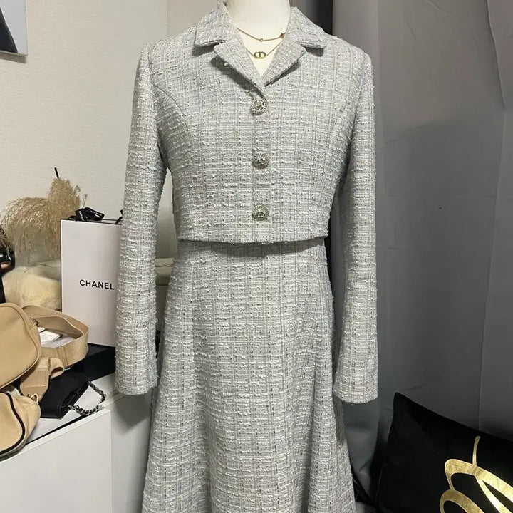 [BUNJANG] Kenneth Lady Tweed Dress / 정품) 케네스레이디 트위드 원피스 하객룩