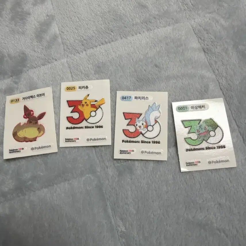 [BUNJANG] Pokemon 30th Anniversary Stickers / 포켓몬 띠부씰 30주년 총 28000원