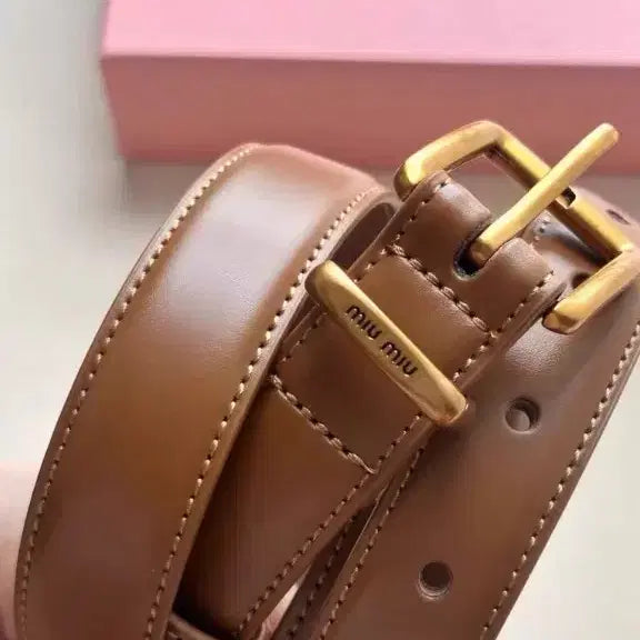 [BUNJANG] Miu Miu Classic Brown Belt / 미우미우 클래식 브라운 벨트