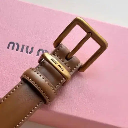 [BUNJANG] Miu Miu Classic Brown Belt / 미우미우 클래식 브라운 벨트