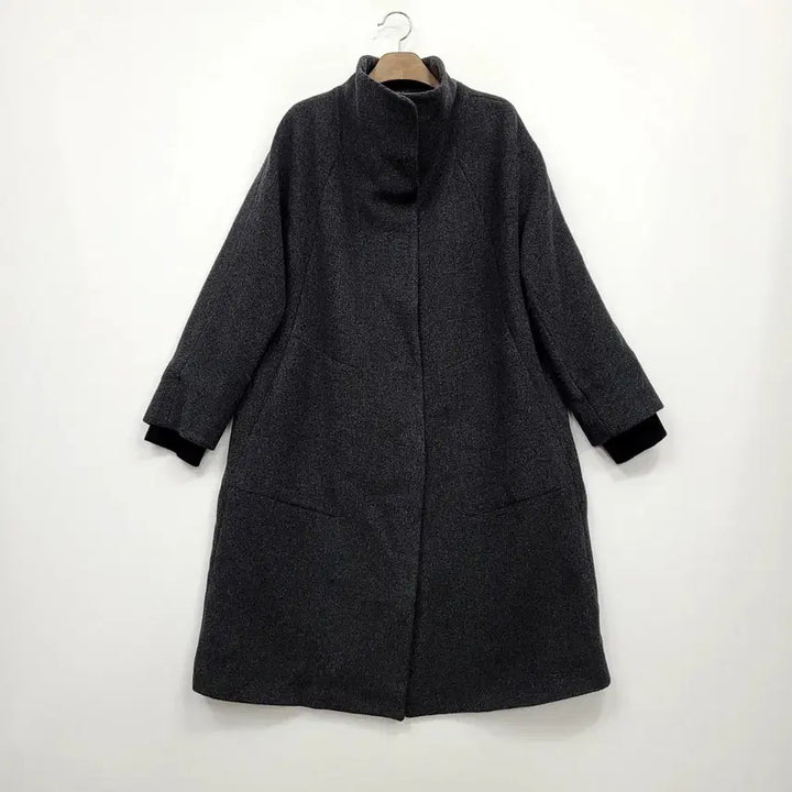 [SOLD OUT] 데무 폭스퍼 넥 카라 그레이 모직 코트/M/앨리스/925