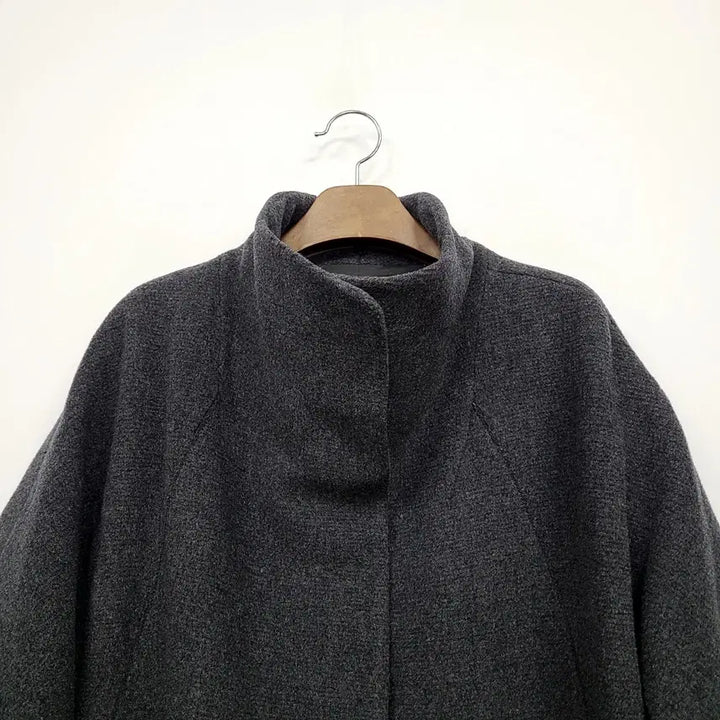 [SOLD OUT] 데무 폭스퍼 넥 카라 그레이 모직 코트/M/앨리스/925