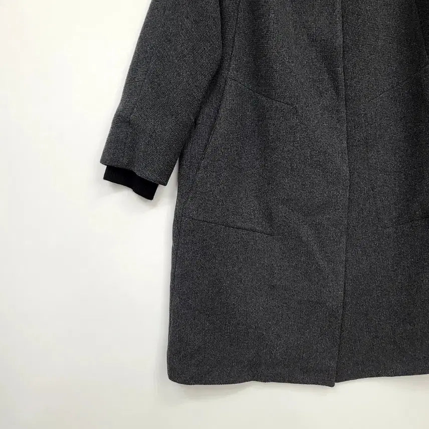 [SOLD OUT] 데무 폭스퍼 넥 카라 그레이 모직 코트/M/앨리스/925