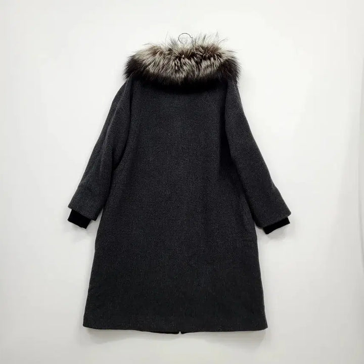 [SOLD OUT] 데무 폭스퍼 넥 카라 그레이 모직 코트/M/앨리스/925