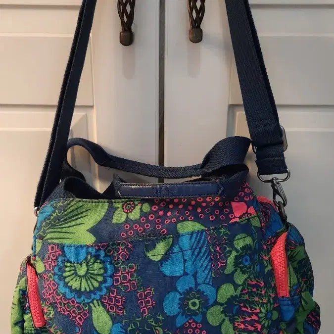 [BUNJANG] Kipling Flower Pattern Crossbody Bag / 키플링 플라워 패턴 크로스백