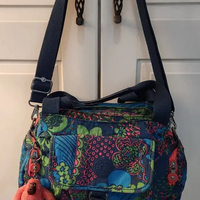 [BUNJANG] Kipling Flower Pattern Crossbody Bag / 키플링 플라워 패턴 크로스백
