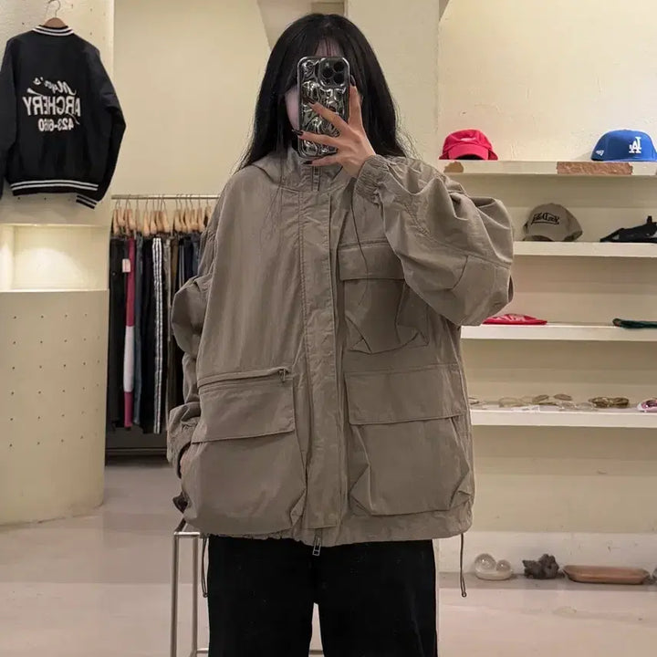 [BUNJANG] Prism Works Utility Parka Light Khaki U1550 / 프리즘웍스 유틸리티 파카 라이트 카키  U1550